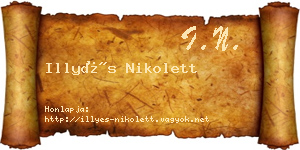 Illyés Nikolett névjegykártya