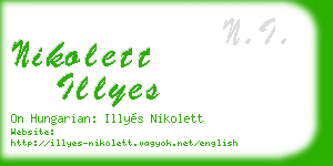 nikolett illyes business card