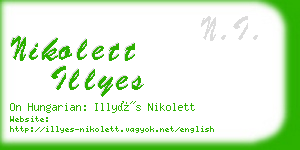 nikolett illyes business card